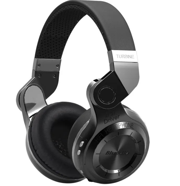 Bluetooth 4.1 headset with folding metal design, available in black and white colour options