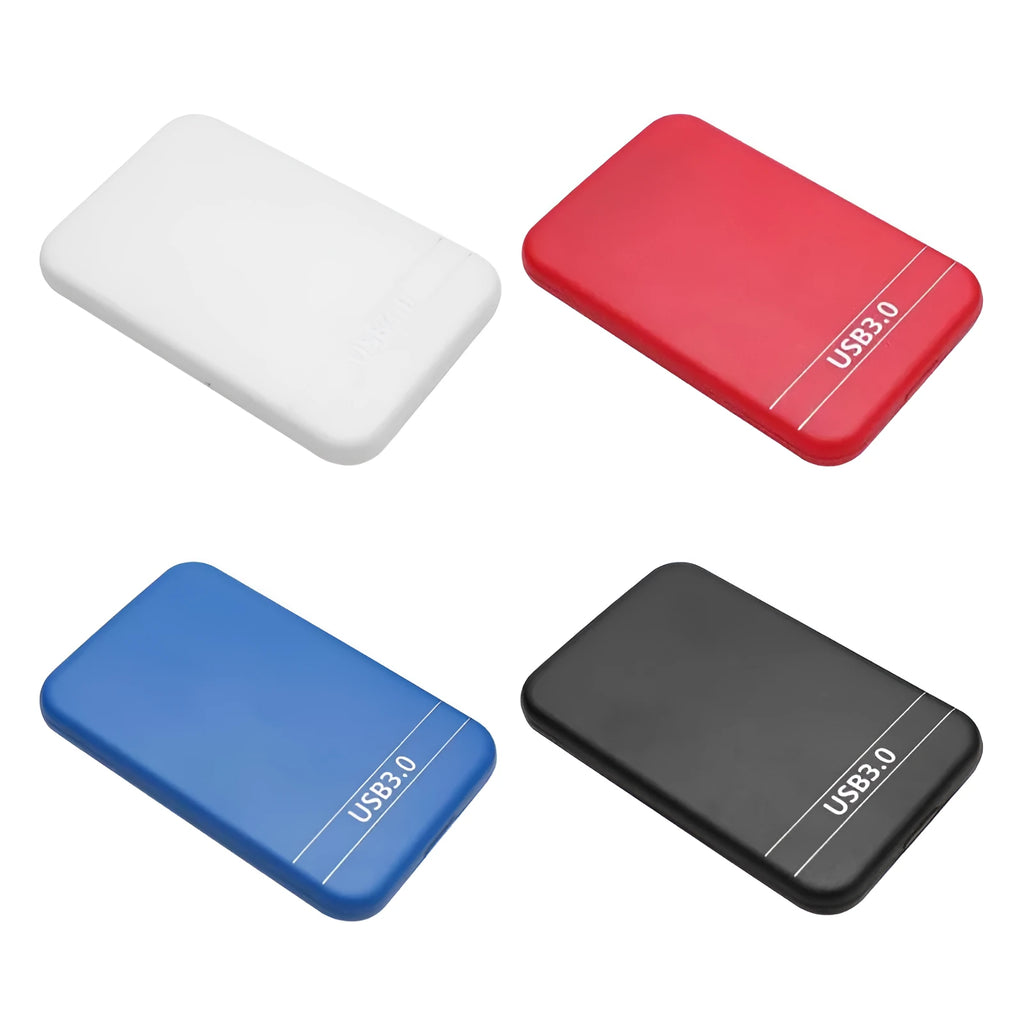 2.5 inch SATA HDD SSD enclosure, USB 3.0 micro-B, ABS frosted case, white red blue black