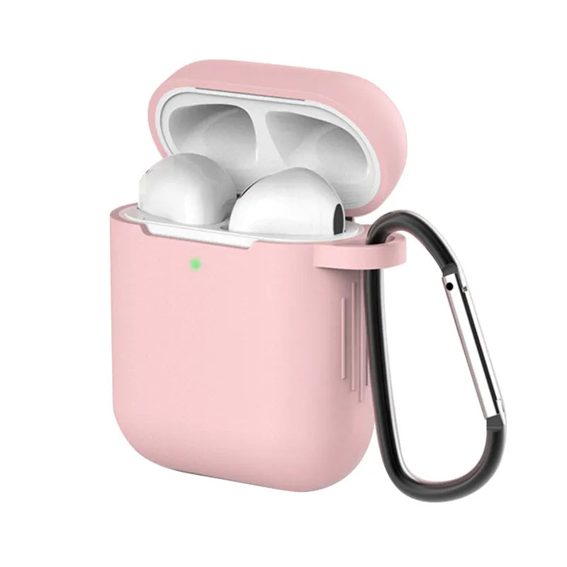 Silicone protective case cover for Apple AirPods 1st and 2nd generation in multiple colours