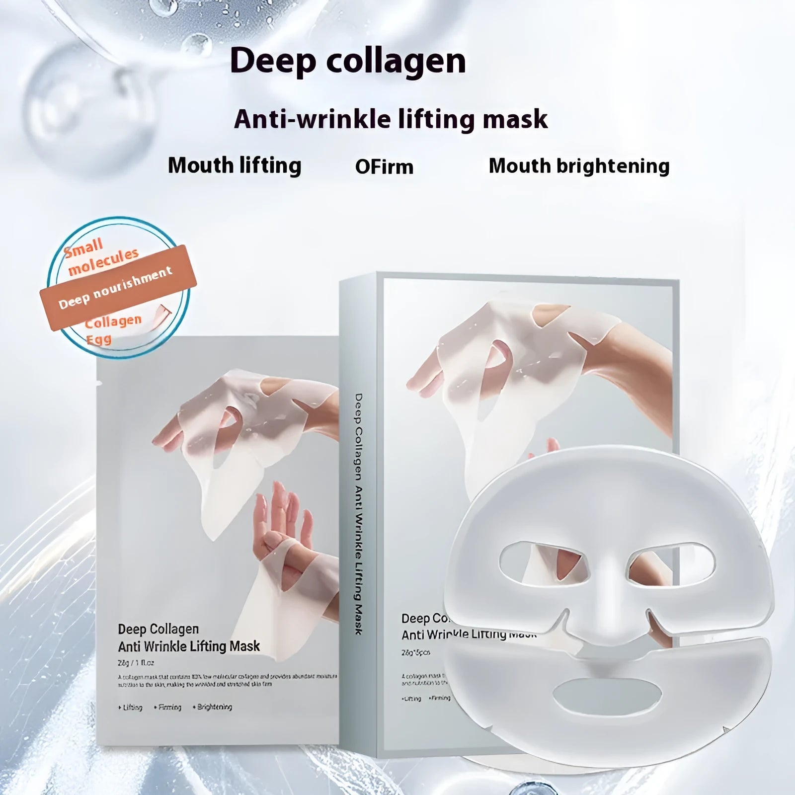28ml collagen anti-wrinkle moisturising facial mask for universal skin types