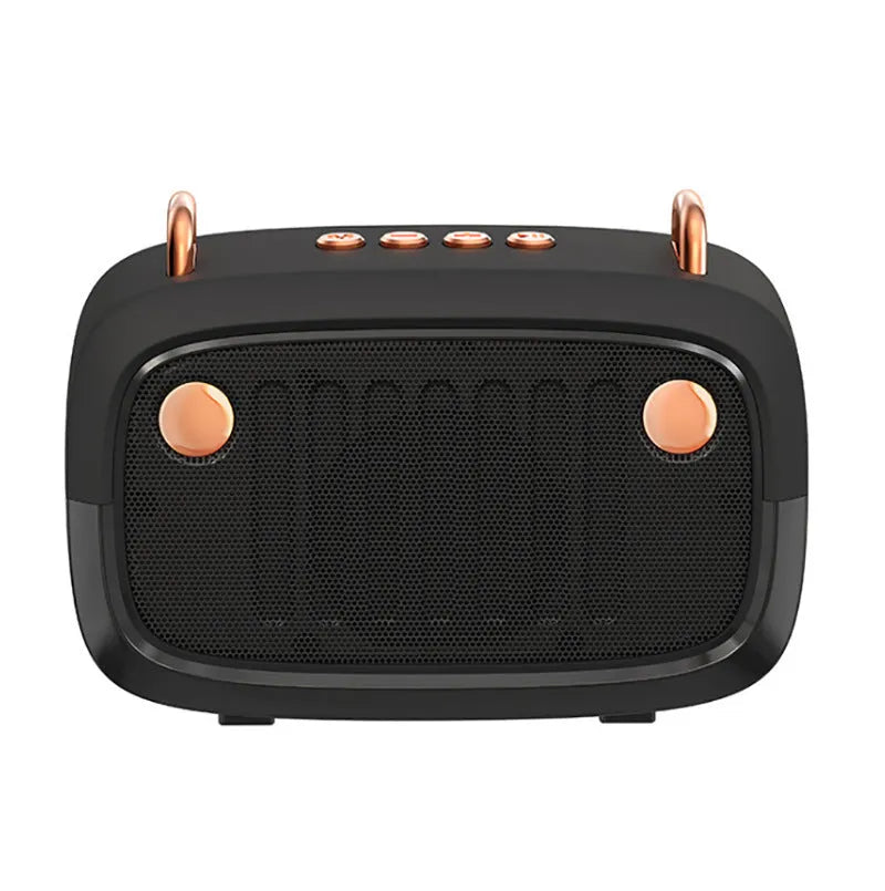 Portable Bluetooth mini speaker with subwoofer in compact ABS plastic cabinet