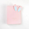 Cute Bunny mini photo album in blue, pink, or white showing compact size and PU cover