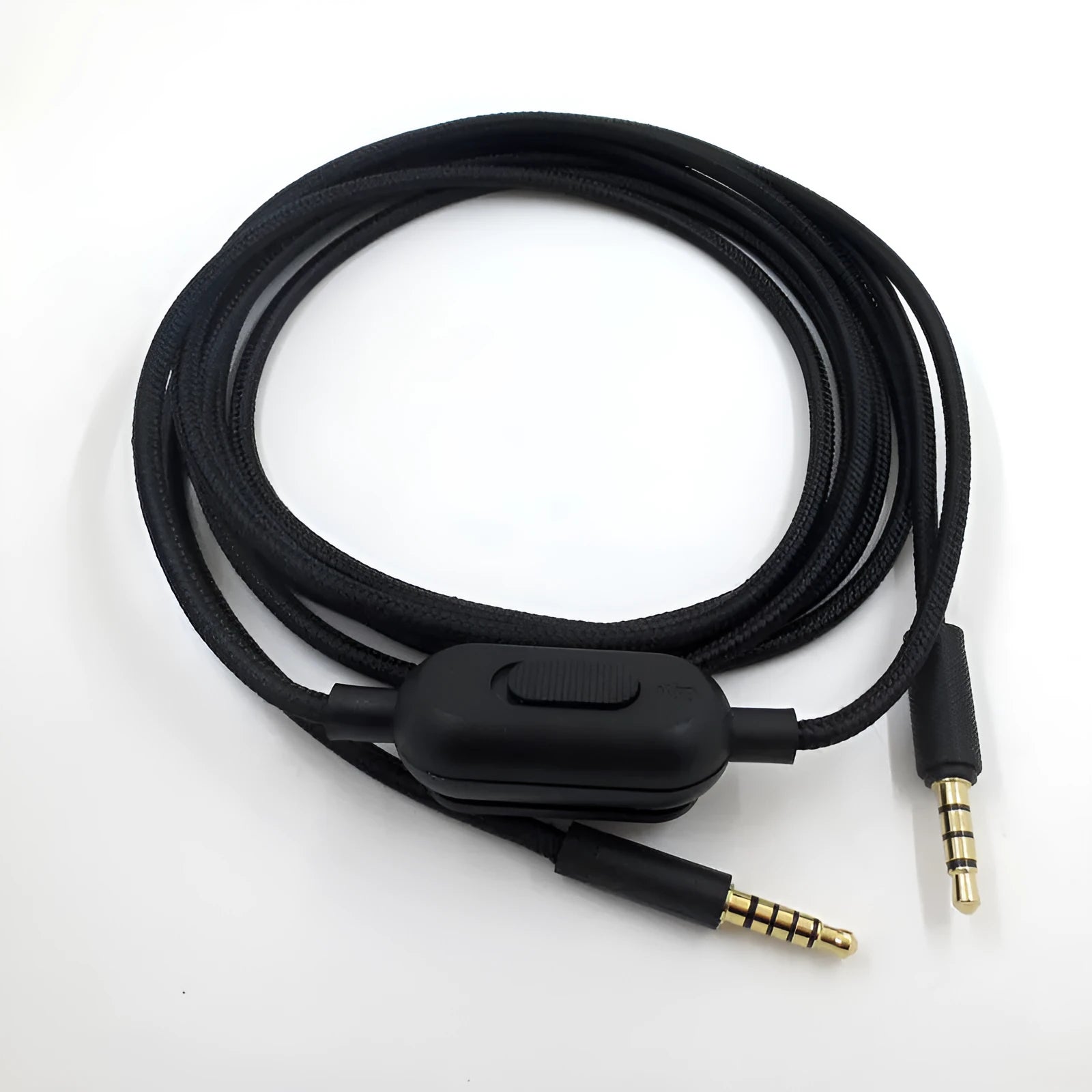 Black universal audio cable with oxygen-free copper wire and bare copper wire core.