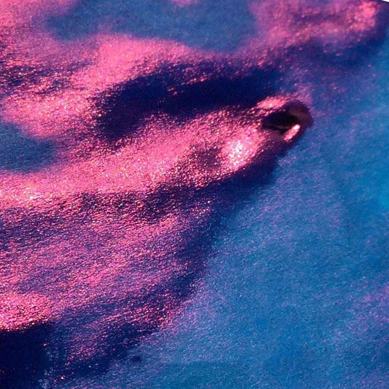 Sheen gradient fountain pen ink with gold powder finish in Red Tide and Truffle colours