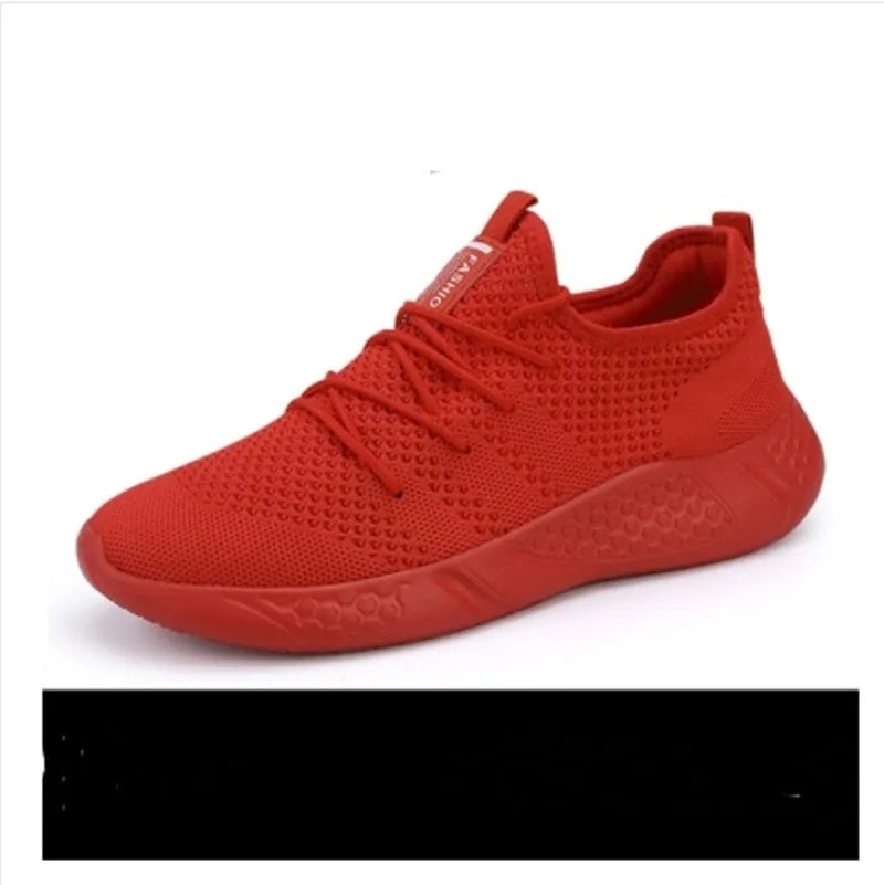 Men's black and white mesh casual sneakers with PVC soles for jogging and outdoor wear