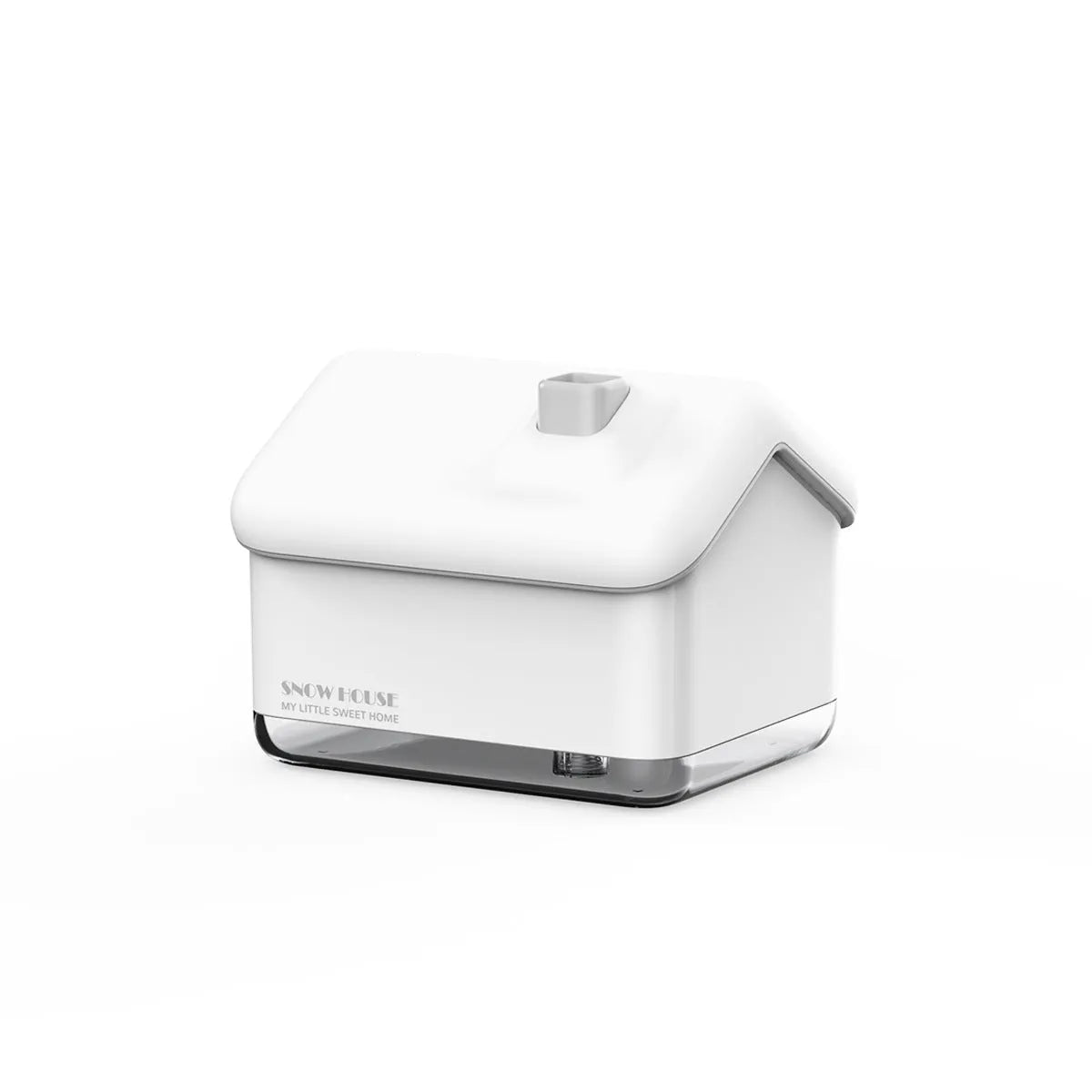 White igloo-shaped humidifier and essential oil diffuser with LED light and USB cable