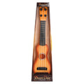 Children's plastic simulation ukulele toy with colour box packaging showing seven style options
