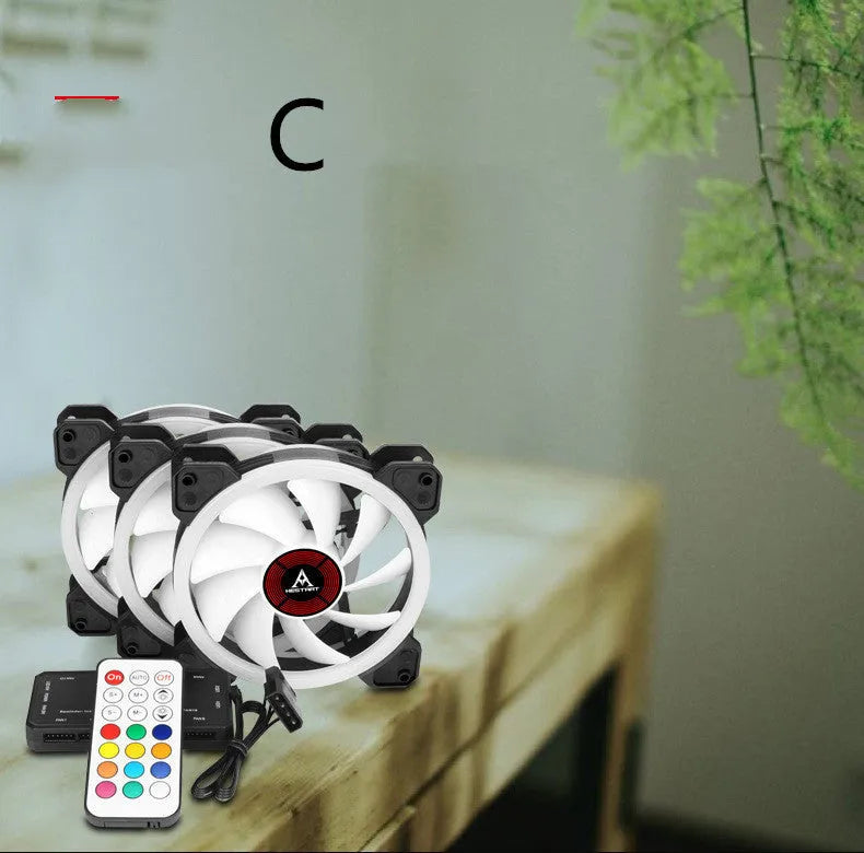 12cm RGB colour-changing camouflage PC case cooling fan with hydraulic bearings
