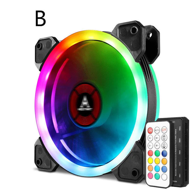 12cm RGB colour-changing camouflage PC case cooling fan with hydraulic bearings