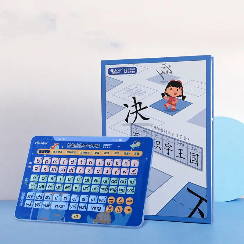 Interactive Chinese learning wall chart with audio pronunciation and pinyin spelling cards for children aged 2-8