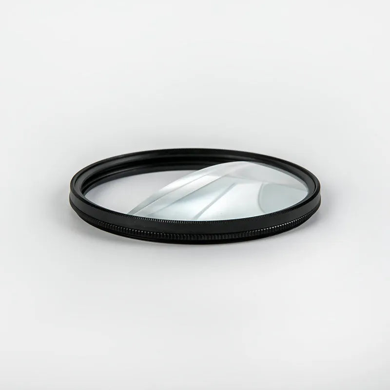 77mm half moon mirror split focus filter for DSLR cameras with cleaning cloth and protective bag