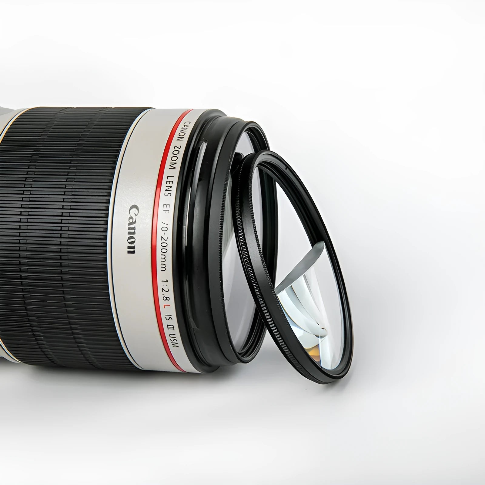 77mm half moon mirror split focus filter for DSLR cameras with cleaning cloth and protective bag