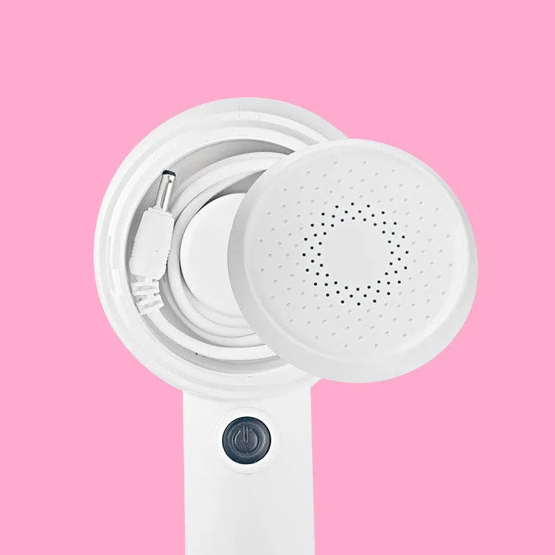 White rechargeable fabric shaver and beater for removing bobbles from clothing