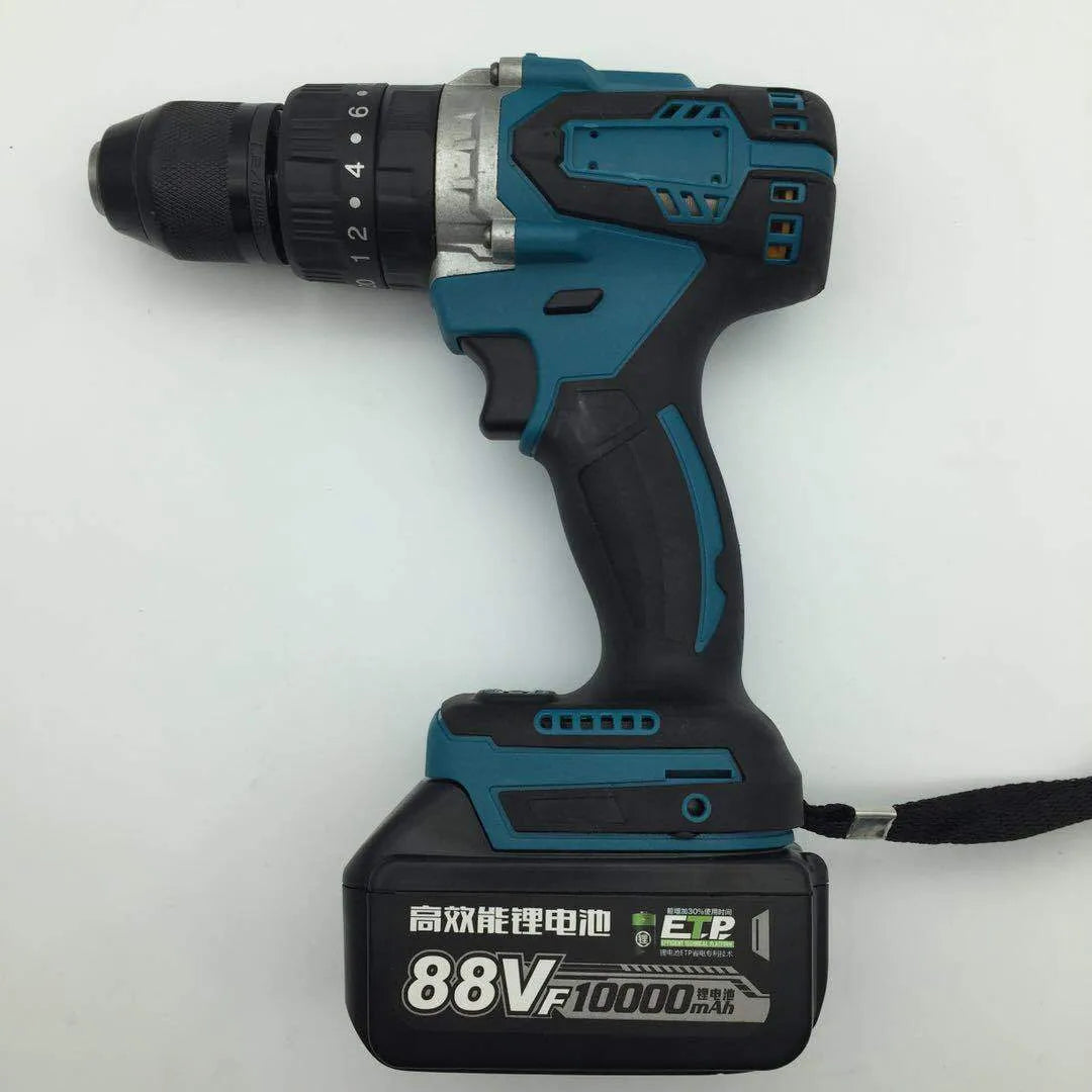21V cordless multifunctional impact drill and electric screwdriver with a 13mm chuck and lithium battery