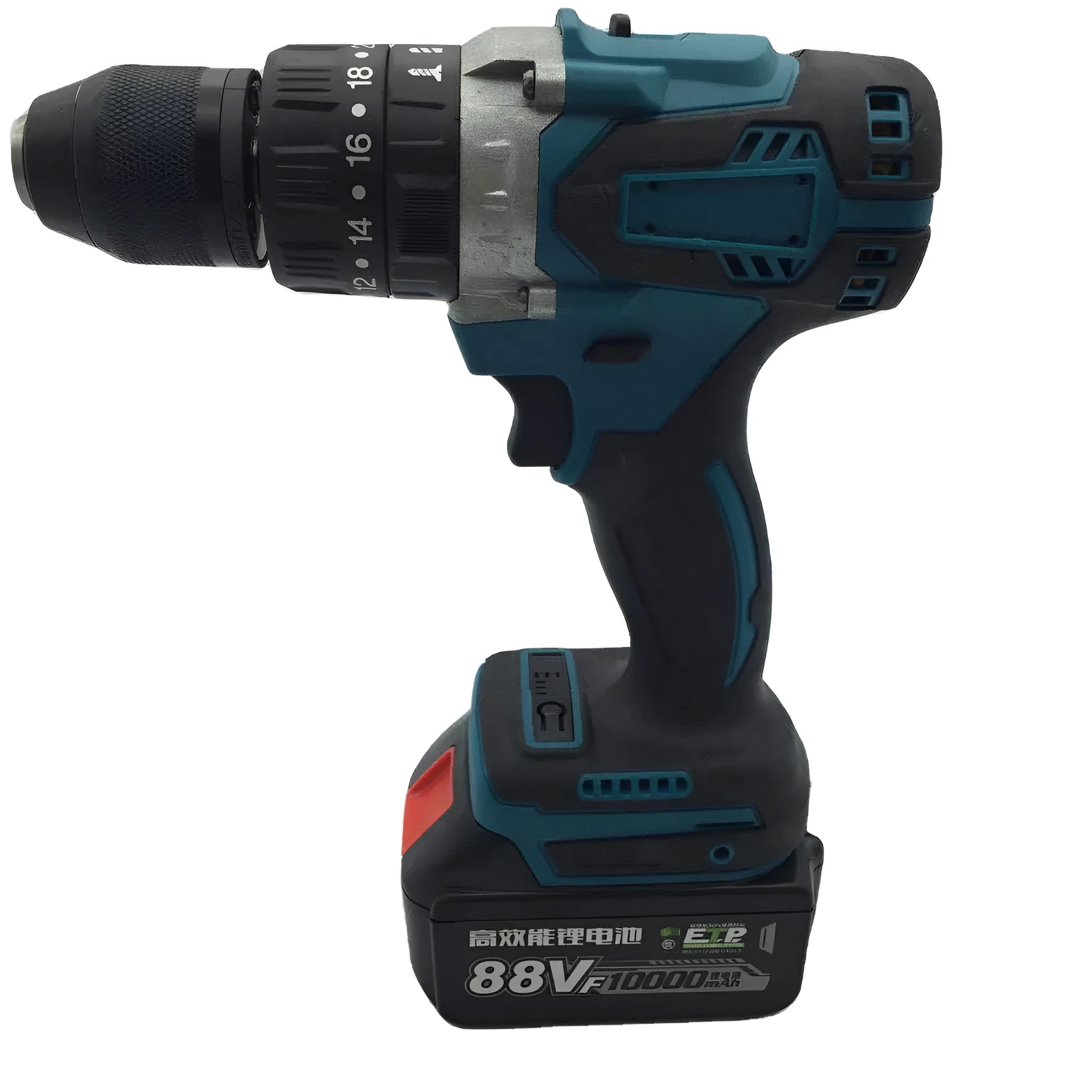 21V cordless multifunctional impact drill and electric screwdriver with a 13mm chuck and lithium battery