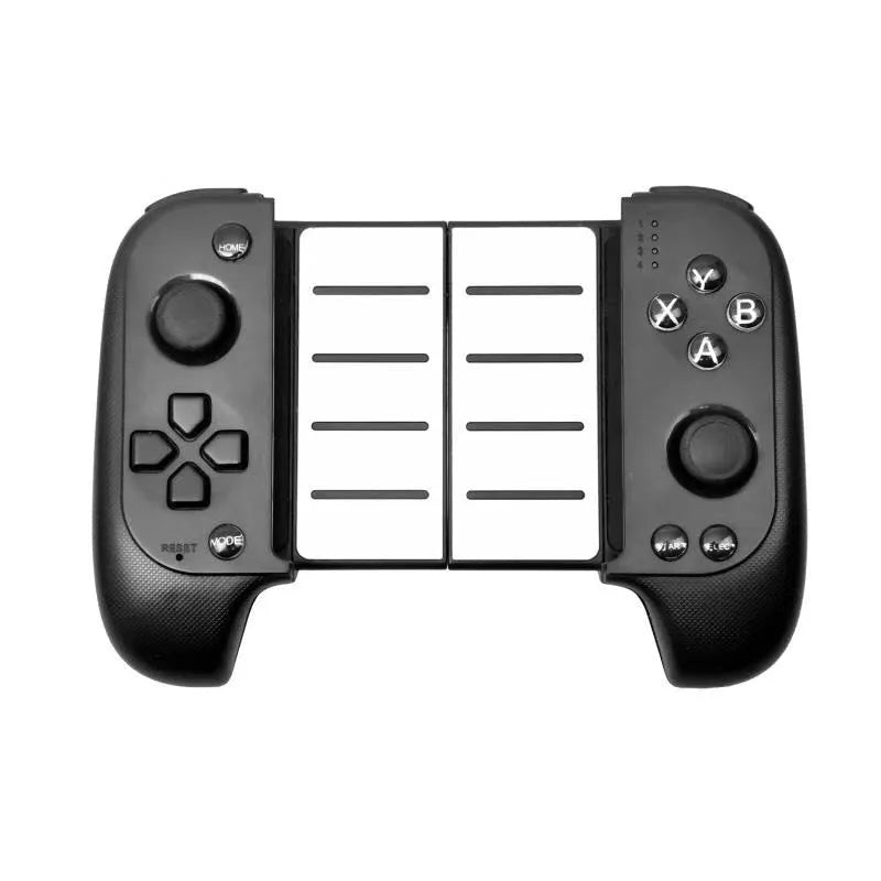 Cytec wireless Bluetooth telescopic game controller extended with phone, in black and red blue colours.