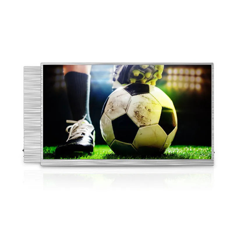 Zeuslap 15-inch portable external monitor with cables on a table