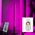 Nordic minimalist bedside lamp in black or gold with RGB LED lighting and touch remote control