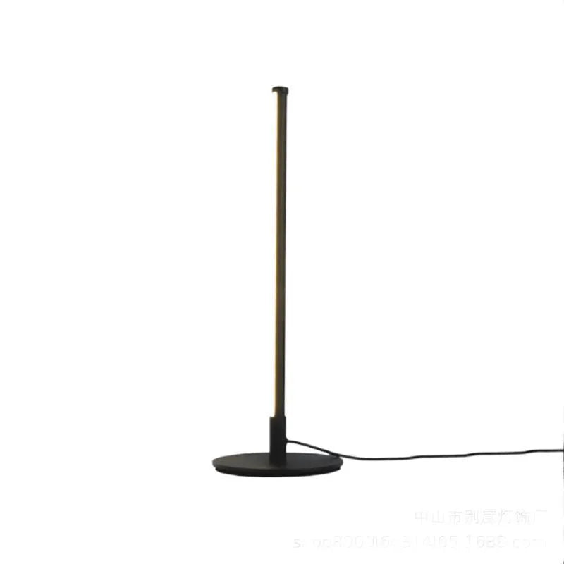 Nordic minimalist bedside lamp in black or gold with RGB LED lighting and touch remote control