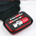 Red universal socket set with 7-19mm and 9-21mm metric adapters for electric screw wrench