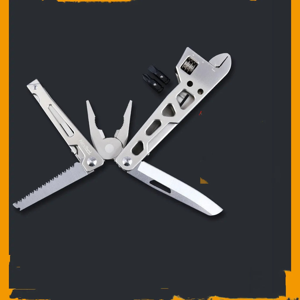 White stainless steel multi-function wrench knife needle nose pliers with 8cm blade