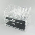 Clear foldable acrylic makeup storage case organiser with 18L capacity