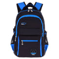 Waterproof nylon school backpack with multiple compartments in choice of four colours