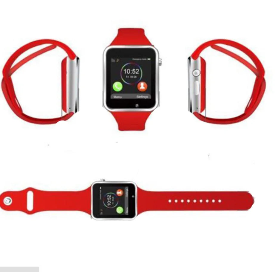 A1 Smart Watch with 1.54-inch colour touchscreen in multiple colour options showing GSM SIM and camera functionality