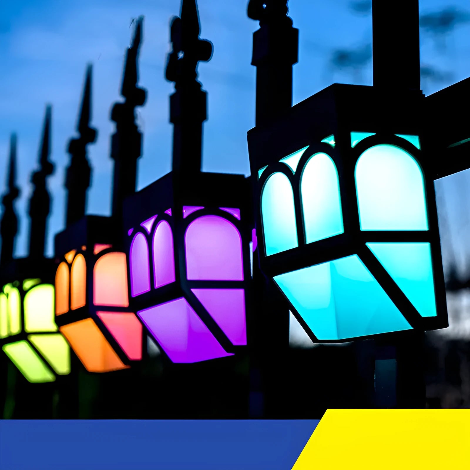 Solar-powered outdoor wall lamp with IP67 waterproof rating for garden and courtyard lighting