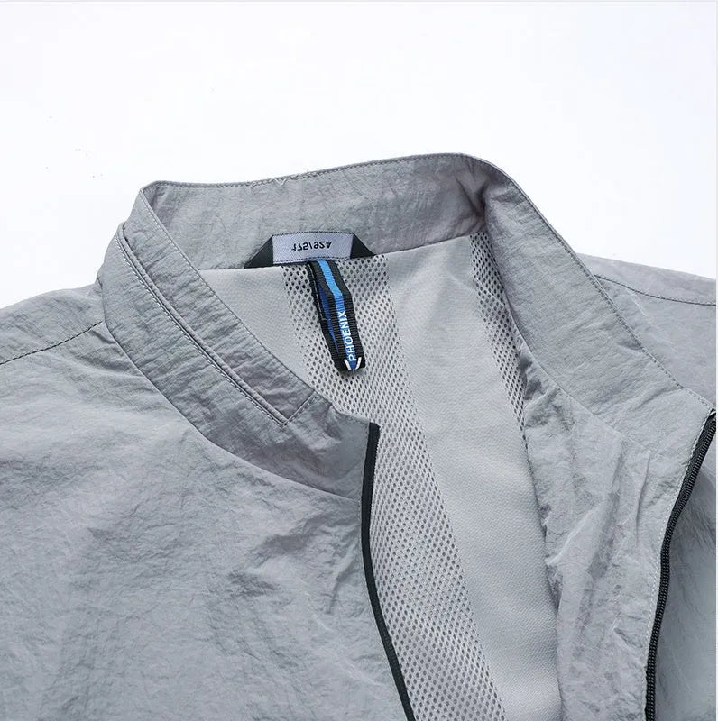 Kentino men's summer sunscreen shirt in blue, grey, or navy colour with thin polyester fabric