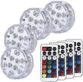White waterproof disc LED light with remote control for swimming pools and garden decoration