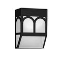 Solar-powered outdoor wall lamp with IP67 waterproof rating for garden and courtyard lighting