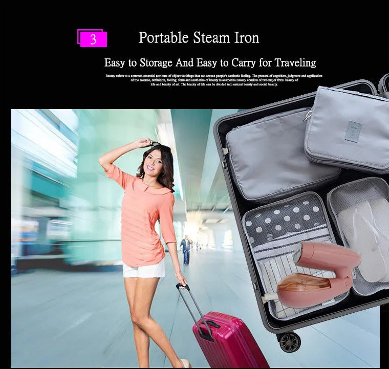 Sokany pink steam ironing brush for clothes with 1500W power and EU plug