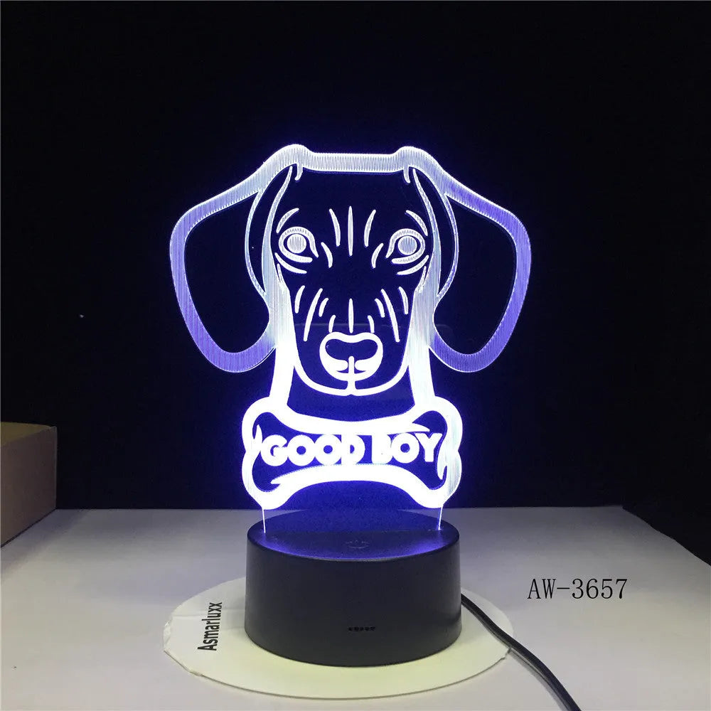 Colourful gradient acrylic shade LED table lamp with black ABS base and USB cable