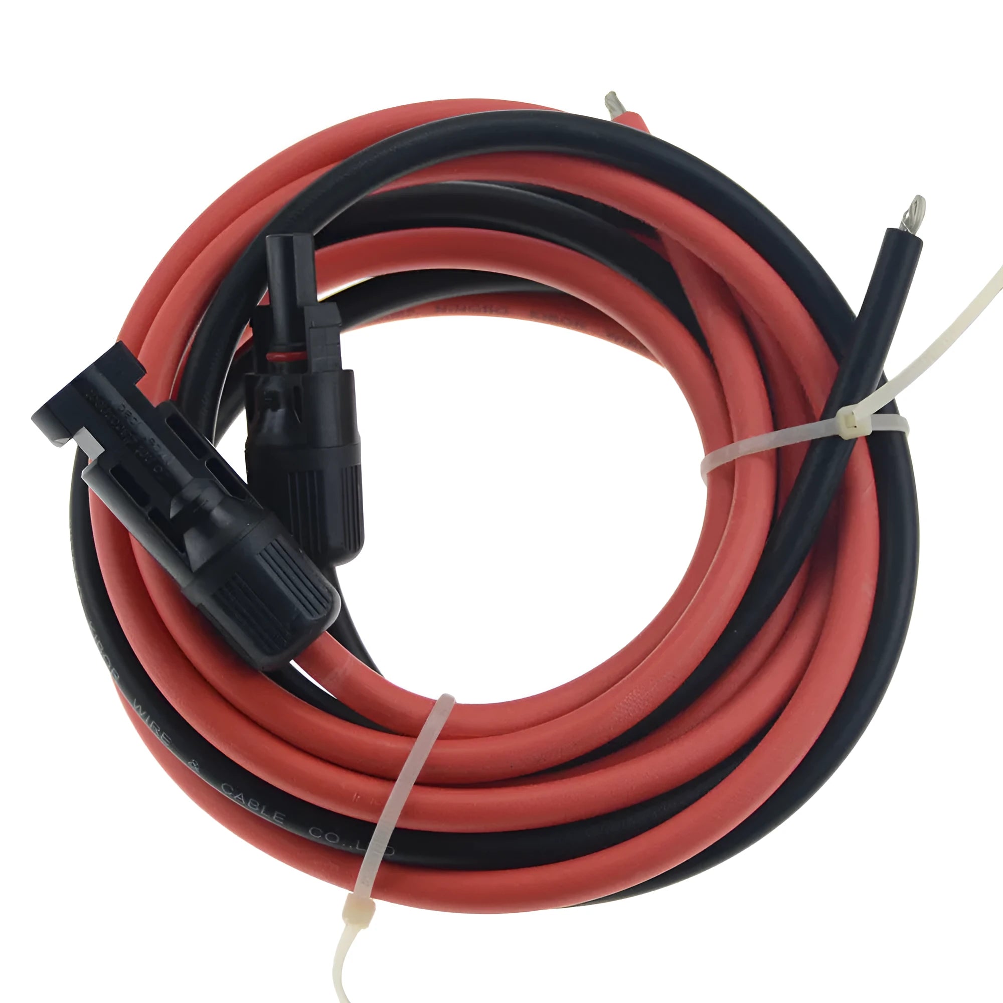 MC4 connector solar extension cable with 4mm² cross-section in black and red options