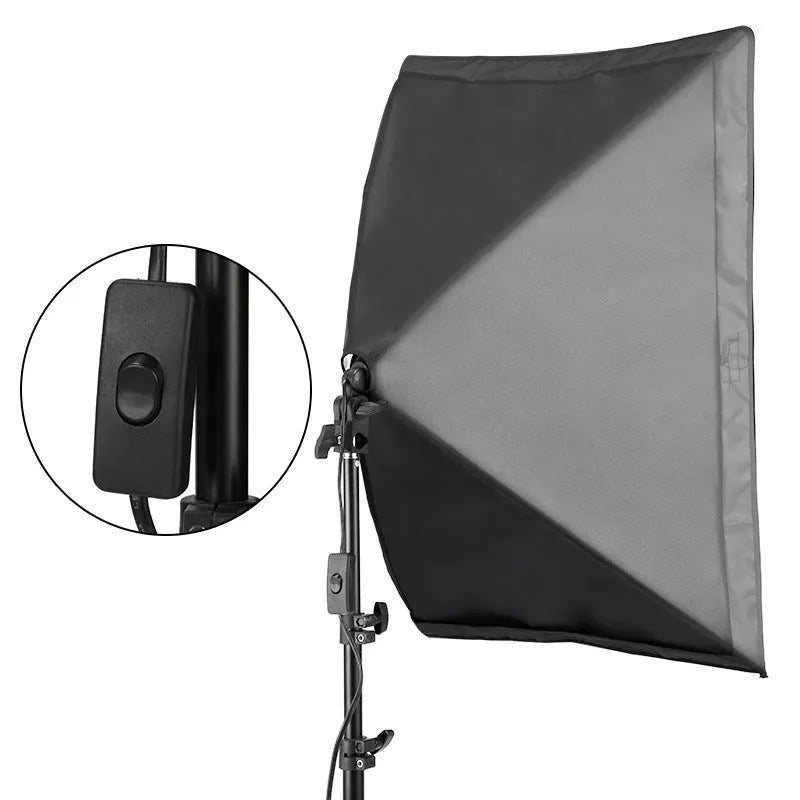 LIBEN 50x70cm soft light cloth reflector panel on a 2-metre stand for studio photography