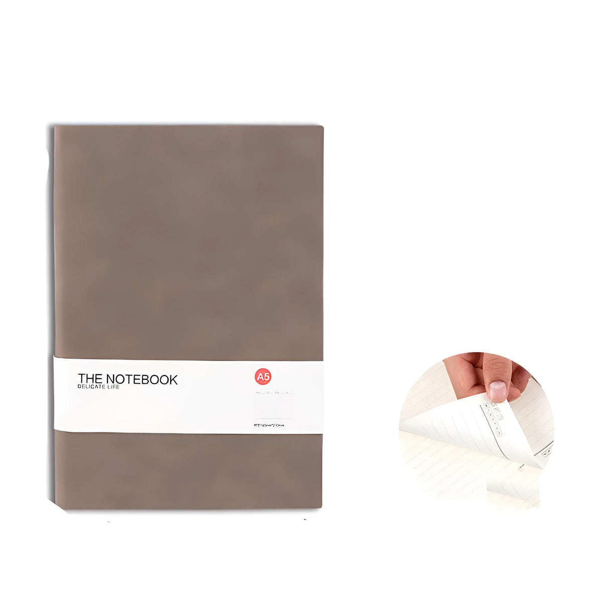 Solid colour college notebook in green, blue, or orange with A5 or B5 size options