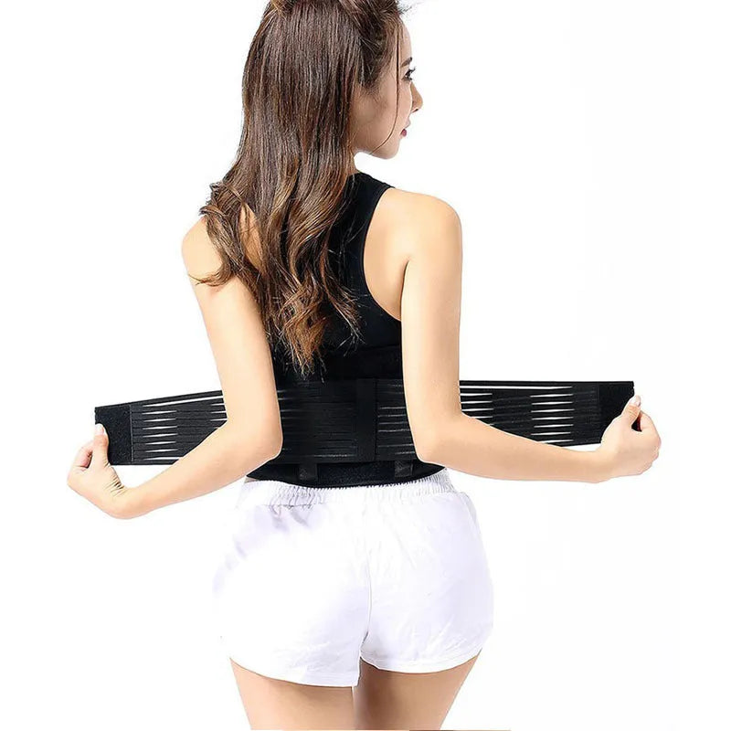 Self-heating waist protection belt with magnetic therapy elements in elastic cloth material