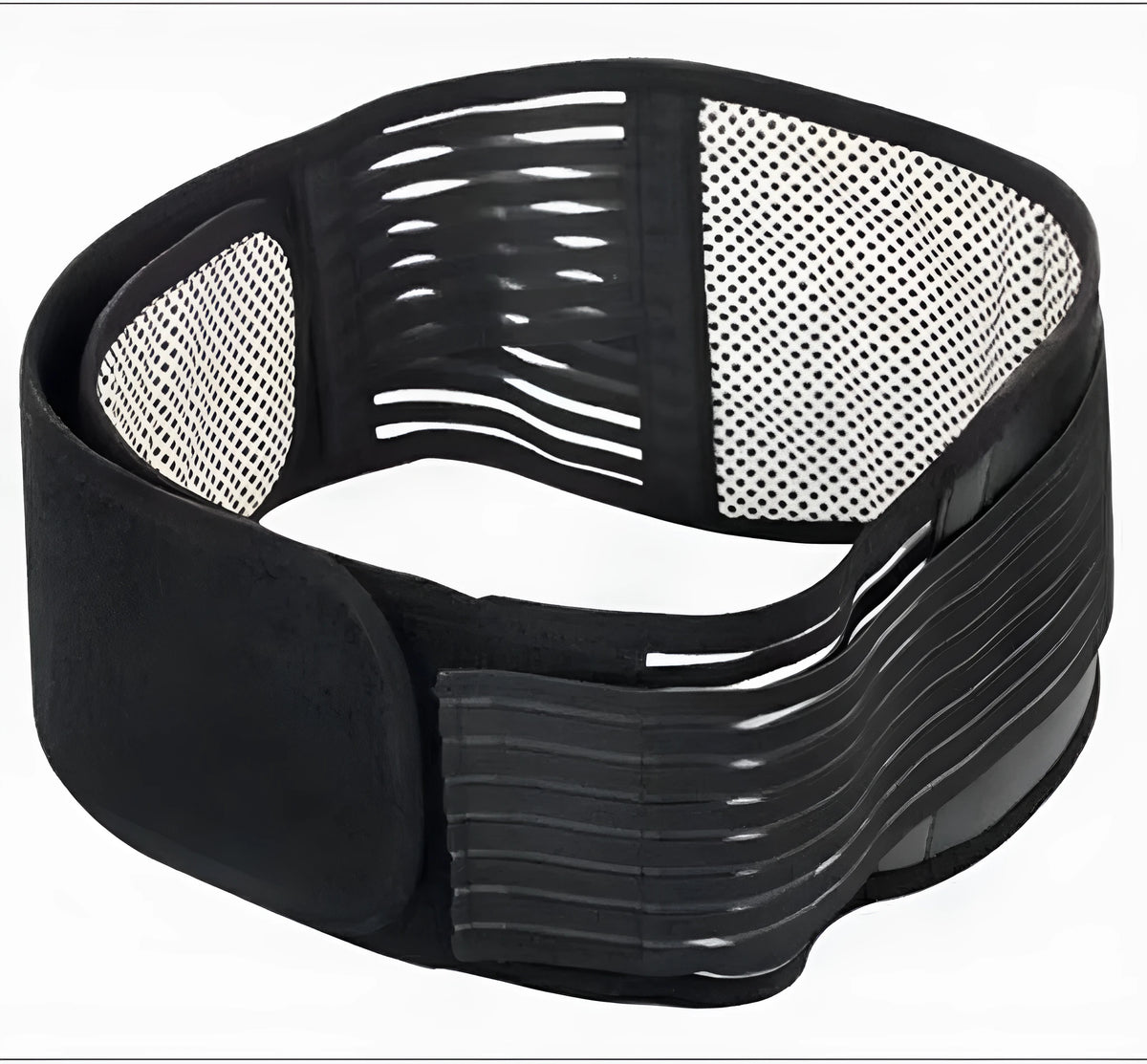 Self-heating waist protection belt with magnetic therapy elements in elastic cloth material