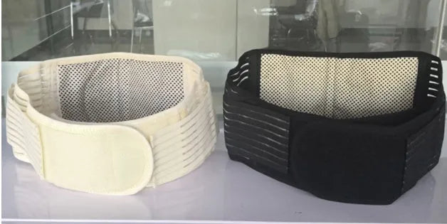 Self-heating waist protection belt with magnetic therapy elements in elastic cloth material