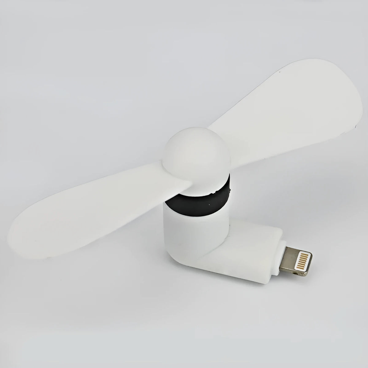 Portable mobile phone mini fan with plastic blades and rotary switch in multiple colours