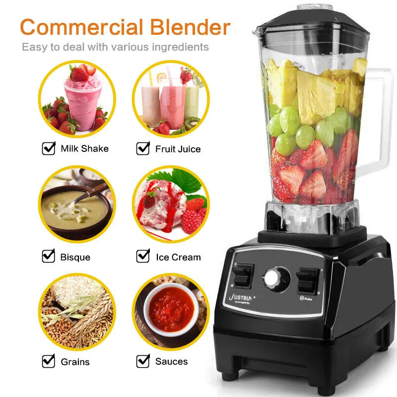 Black or red cordless wall blender with 2-litre pitcher and 2200W motor.