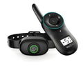 Black rechargeable waterproof dog training collar with remote control for anti-bark training