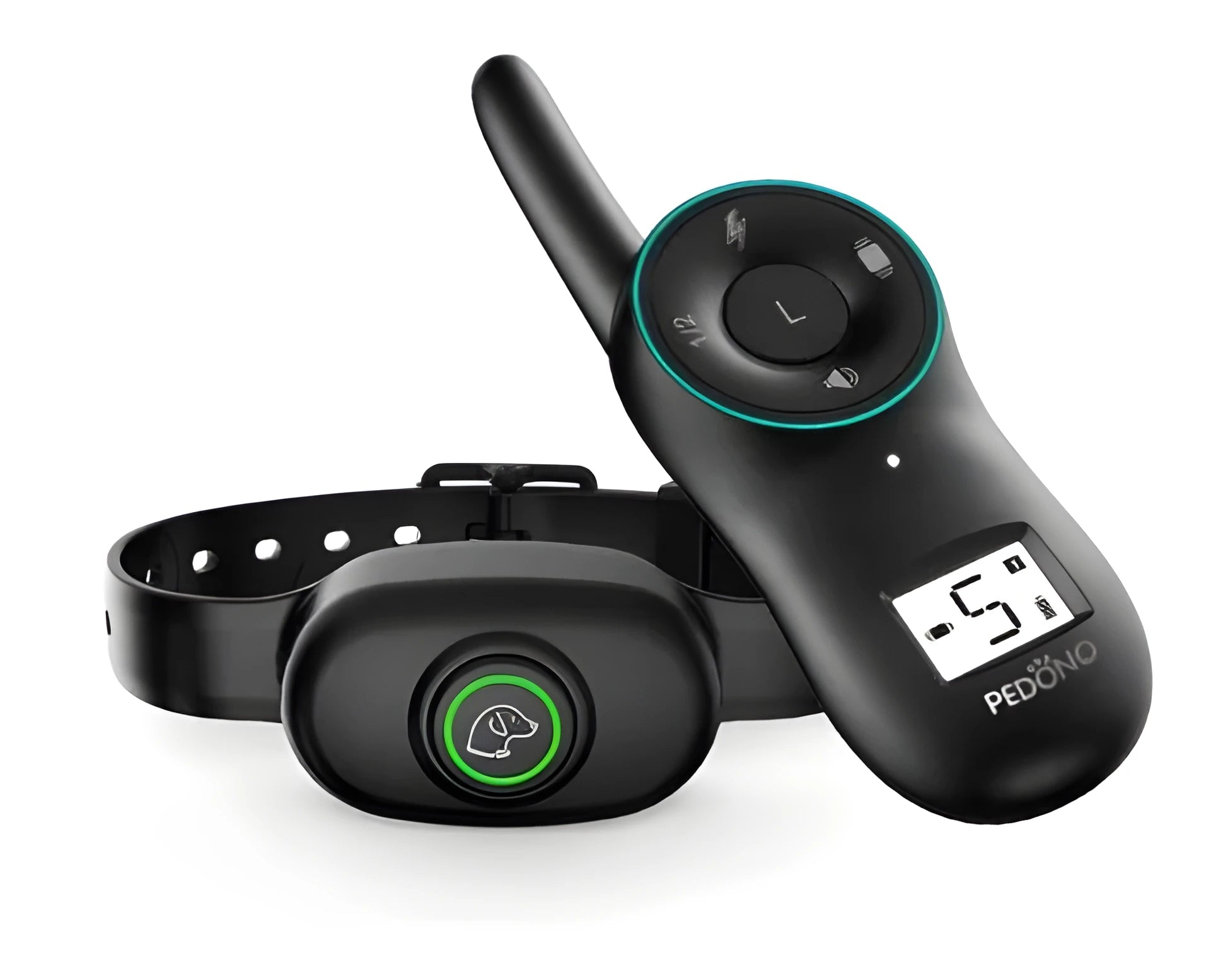 Black rechargeable waterproof dog training collar with remote control for anti-bark training
