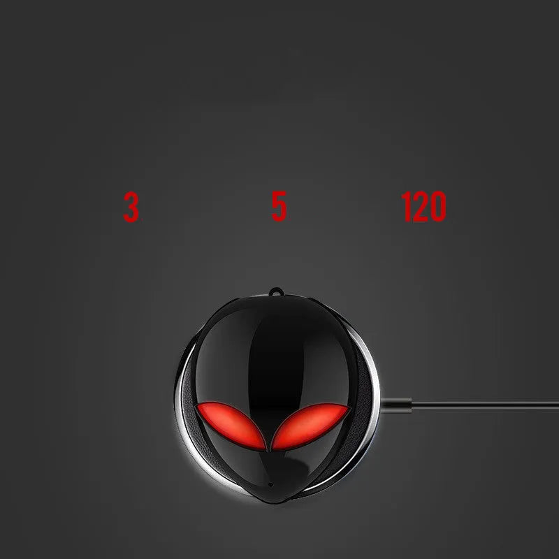 Creative Outer T8 Starman alien-design Bluetooth headset and charging case in red, blue, white, or black.