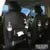 PU leather car seat back storage organiser with multiple pockets and built-in trash can in various colours