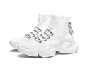Men's black and white sports casual shoes with mesh lining in sizes 39 to 47