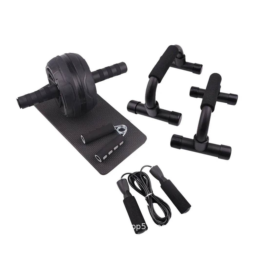 Resistance bands push-up bar set with abdominal trainer in black, blue, green or red colour options