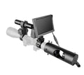 Black digital night vision goggles with a large front lens and a 5-inch LCD display screen on the unit.