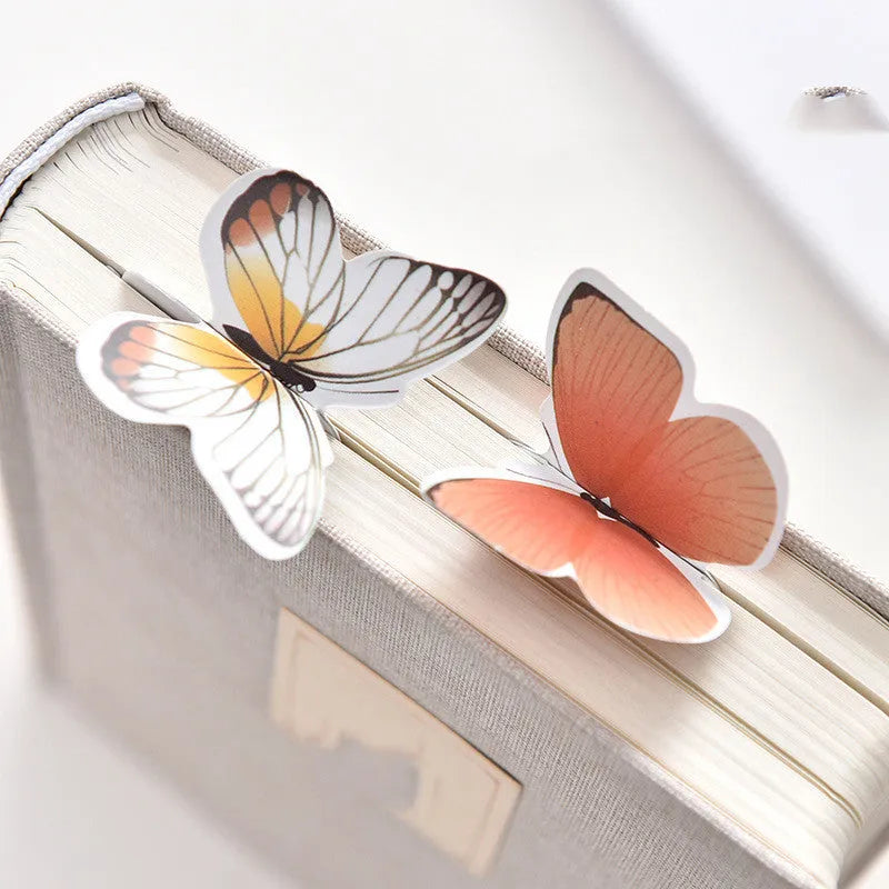 Butterfly design paper bookmark measuring 13.5cm by 5.5cm for stationery and gifting